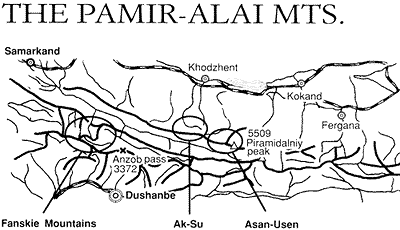 Map Pamir Alay