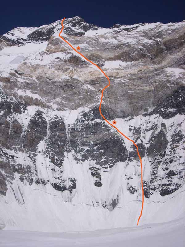 Urubko's new route on 8womenclimbers peak